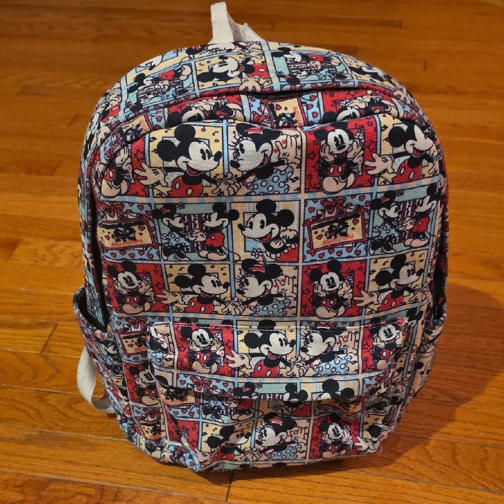Disney Backpack - Mickey And Minnie Mouse Canvas Backpack - Picture 5 of 15